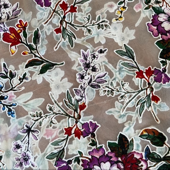 A New Day Sheer Floral Tee Top Shirt Colorful Graphic Floral Print Target Large - Picture 6 of 8